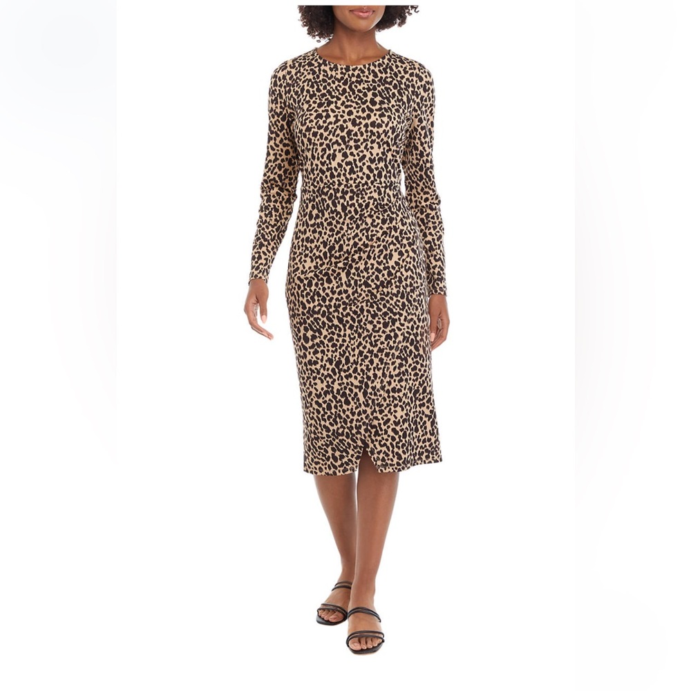 Wonderly Women’s Faux Wrap Long Sleeve Dress